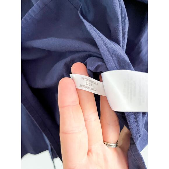 Madewell | NWT | Oversized Straight Hem Shirt in Signature Poplin | Navy | Sz XL - Picture 9 of 11